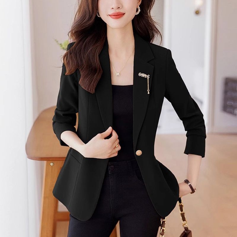 ฤดูใบไม้ผลิเสื้อสูทบางชุดเล็กผู้หญิงเสื้อสูทปุ่มเดียวสลิมฟิต ผอมลง ดูดีงามสูทผู้หญิงเสื้อสูทผู้หญิง - รูปที่ 2