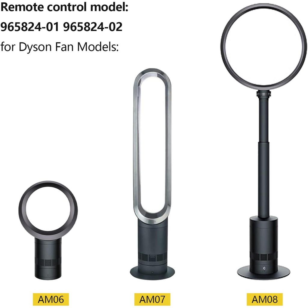 965824-01 965824-02 รีโมทคอนโทรลทดแทนสําหรับพัดลม Dyson รุ่น AM06 AM07 AM08 AM09 พร้อมแม่เหล็ก RCRY