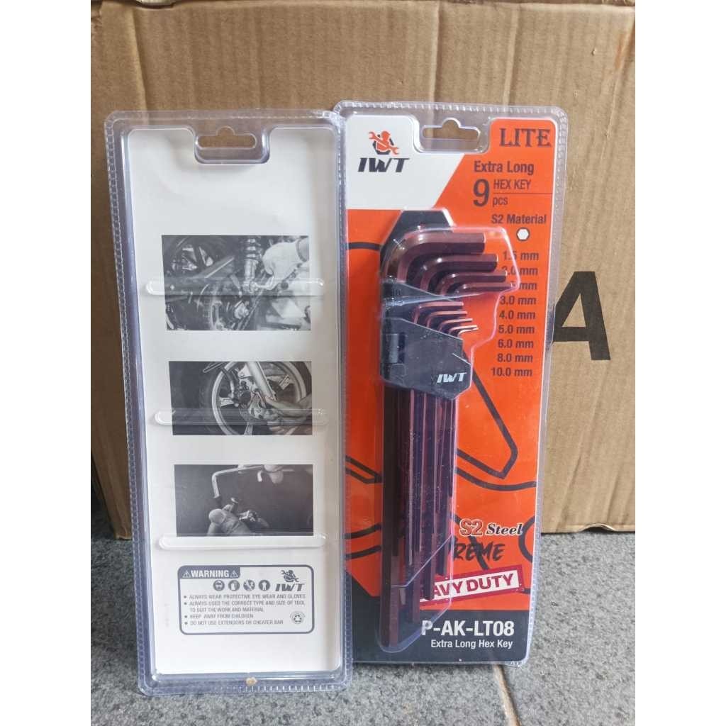 IWT Hex Key 9 ชิ้น IWT P-AK-LT08 ยาวพิเศษ / Hex Key 9 ชิ้น
