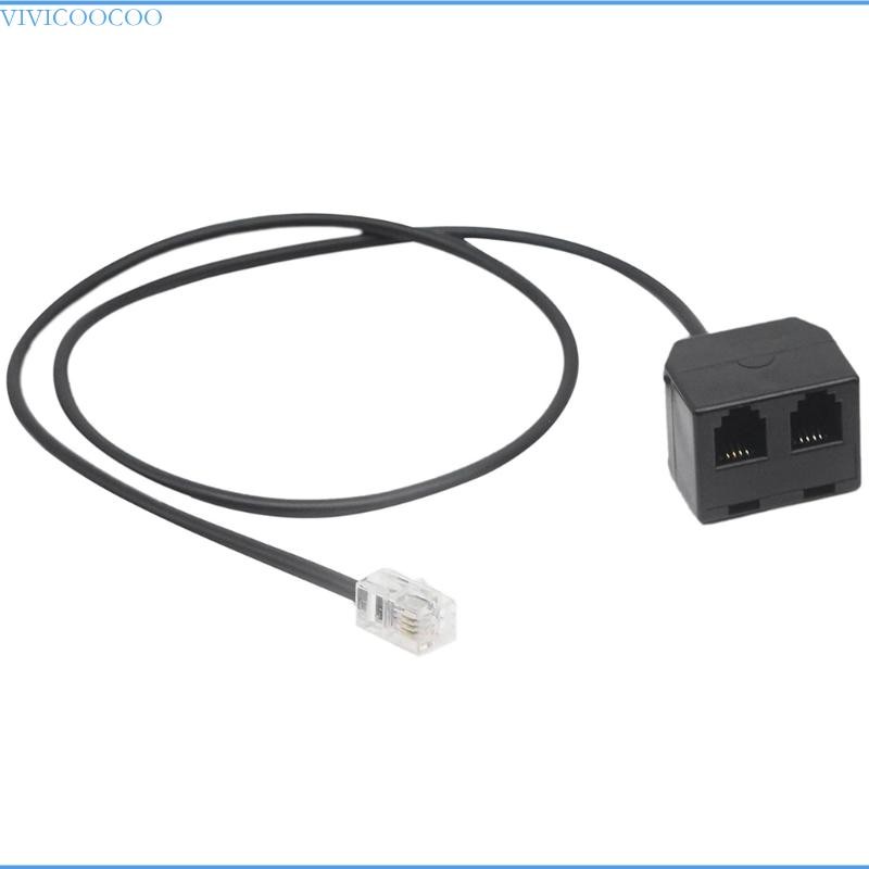 VIVI RJ9 ชุดหูฟังแจ็คอะแดปเตอร์ RJ9 4P4C ชายคู่พอร์ตหญิง Connector