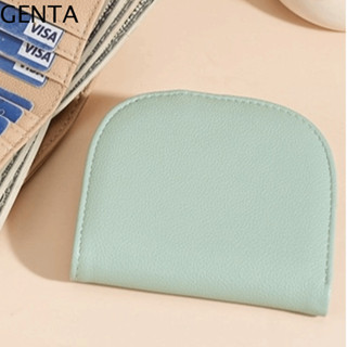 กระเป๋าสตางค์ผู้หญิง GENTA แบบครึ่งรอบสั้น สไตล์มินิมาлист ท…