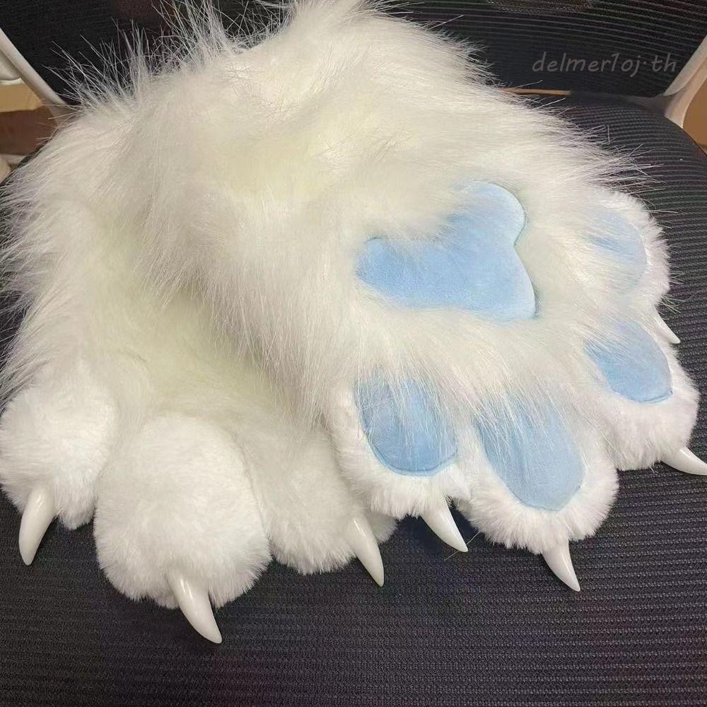 ถุงมือคอสเพลย์แบบ Fursuit และ Kigurumi ลายการ์ตูนตุ๊กตาแมว พาวเวอร์ สำหรับแฟชั่น furry และคลับ