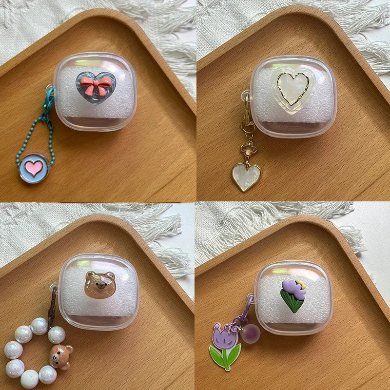 สําหรับ QCY HT05 กรณีการ์ตูนโปร่งใส TPU หูฟังสําหรับ QCY Melobuds ANC HT05 QCY T13 หูฟังอุปกรณ์เสริม