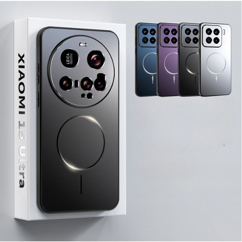 สําหรับ Xiaomi 15 Ultra Magnetic TPU + PC Matte กลับเคสโทรศัพท์สําหรับ Xiaomi Mi15 14T Pro 14 T ฝาครอบชาร์จไร้สาย