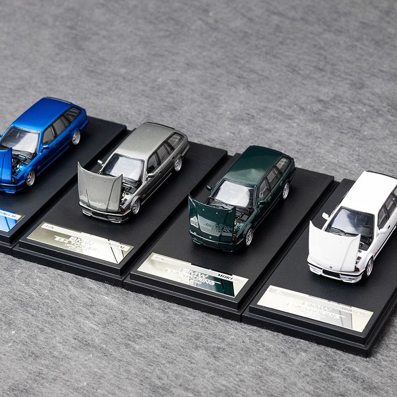 พร้อมสต็อก Mortal 1: 64 BMW BMW E34W Tank TOURING Alloy Open Lid Car Model Collection