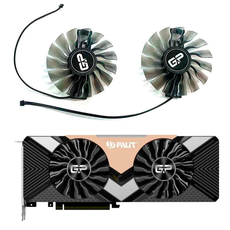 ใหม่สําหรับ PALLIT GeForce RTX2080Ti 11GB GamingPro OC กราฟิกการ์ดพัดลม GA92S2H