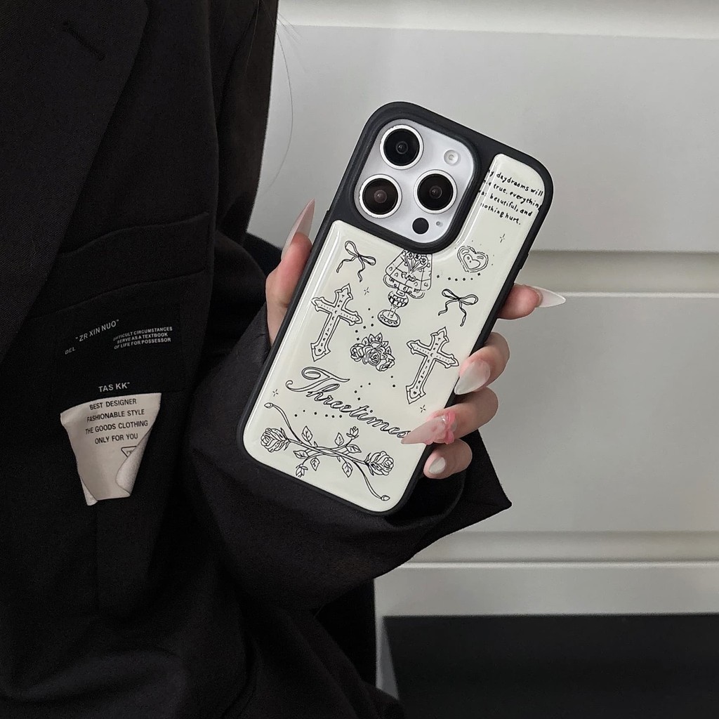 Line Cross Bowเคสโทรศัพท์Drop-ResistantสําหรับiPhone 16 Promax 15 Promax 11 12 13 14plus 15plus 16e 16plus 15pro 15pro