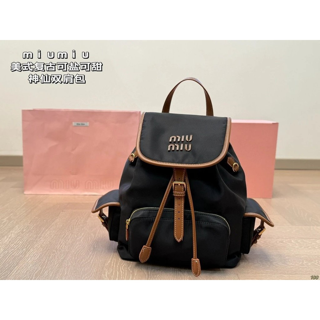 Miumiu Miumiu American Retro Fairy Bag Backpack VRHT