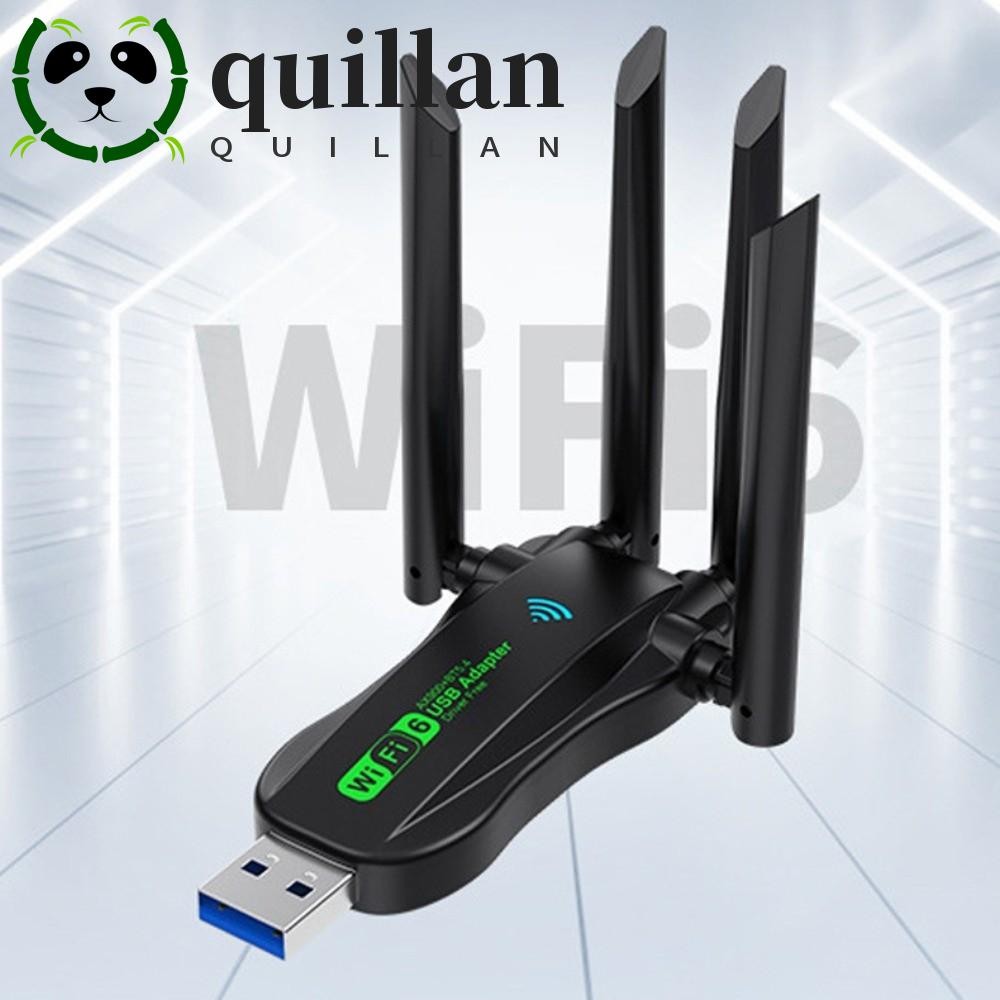QUILLAN Dual Band WiFi6 อะแดปเตอร์ USB, AX900 Bluetooth 5.4 900Mbps WiFi Dongle, อุปกรณ์เครือข่าย 4 