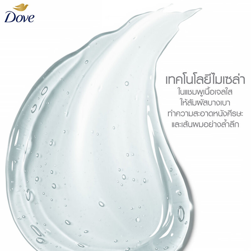 Dove Micellar Shampoo โดฟ แชมพูไมเซล่า 380ml (Collagen Volume/Niacinamide Detox/Hya Keratin Shine/BiotinAnti-HairFall) รูปที่ 5