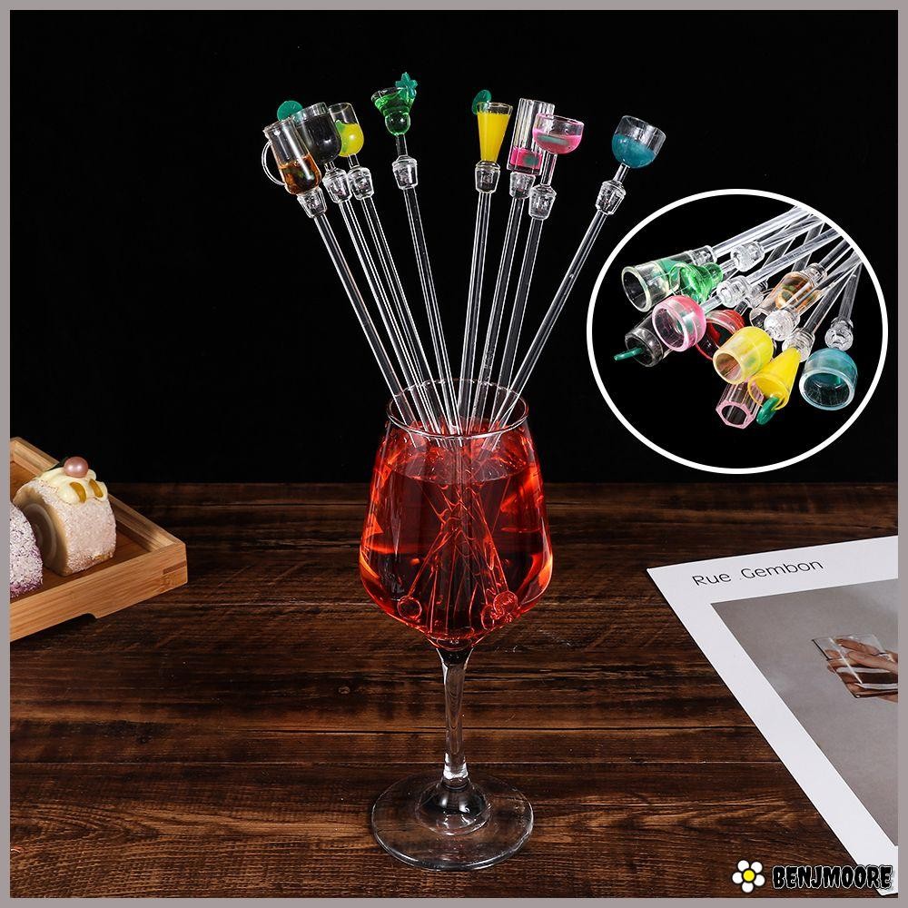 BENJMOORE 10 ชิ้น/เซ็ต Stirring Sticks ร้านอาหารที่มีสีสันค็อกเทล ราคาถูก Shopee Lazada