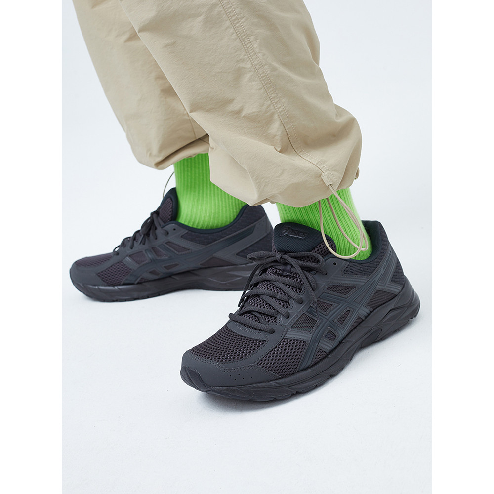 ASICS ASICS รองเท้าวิ่งผู้ชาย GEL-CONTEND 4 สีดํารองเท้าผ้าใบวิ่งกลางคืนระบายอากาศ T8D4Q-020