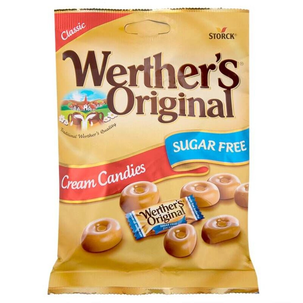เวอร์เธอร์ ออริจินอล ซูการ์ฟรี แคนดี้ ลูกอมปราศจากน้ำตาล รสเนย 70 กรัม Werther's Original Suger Free Canday 70 g.