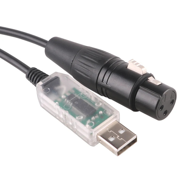 รองรับสายเคเบิลควบคุมแสง USB DMX512 สําหรับการควบคุม Soundswitch Lightkey Dmx