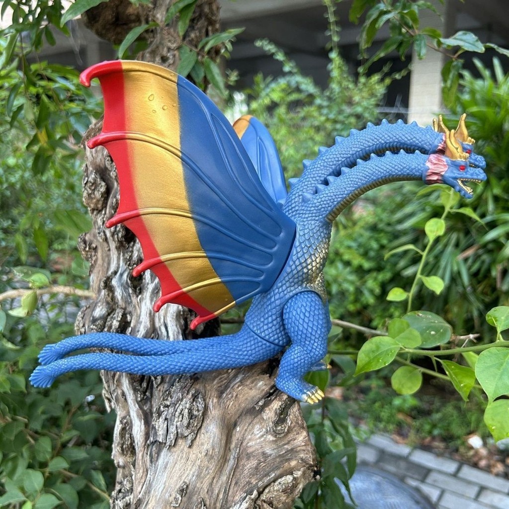 King Ghidorah 1964 Phantom Color Version ยางนุ่ม มังกรสามหัว Ghidorah Godzilla Series Monster