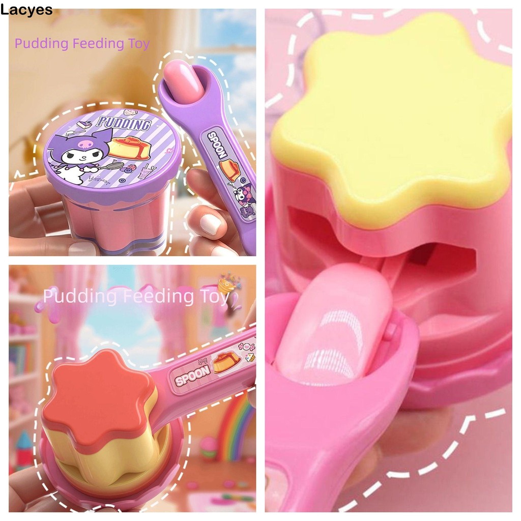 LAYES พุดดิ้งให้อาหารของเล่น,อาหารจําลอง Melody พุดดิ้งของเล่น, ความแปลกใหม่ Early Education แกล้งเล่นญี่ปุ่นเล่นบ้านของเล่นเด็กของขวัญ