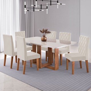 Mesa de Jantar 6 Lugares Afrodite - Viero Móveis