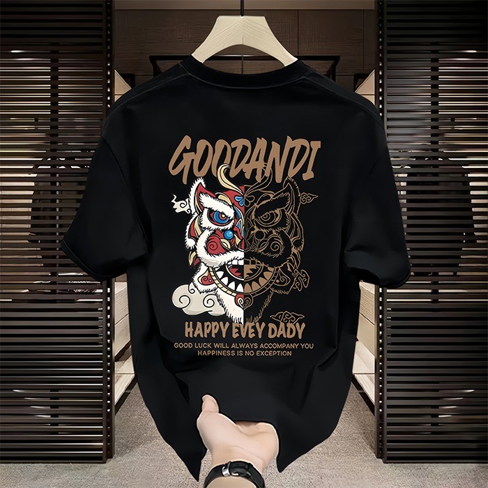 32 เสื้อยืดผ้าฝ้ายเส้นด้ายคู่ผ้าฝ้ายผ้าฝ้ายแท้ [COD Count S-3XLnew23 แขนสั้นสีดําสีขาว Xinjiang Iron