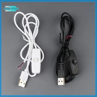 UTZN> สายไฟ 5V 1M/1.5M USB ชาย 2 สายเชื่อมต่อ 501 ปุ่ม ON OFF 2A สําหรับ LED Strip โคมไฟหลอดไฟใหม่