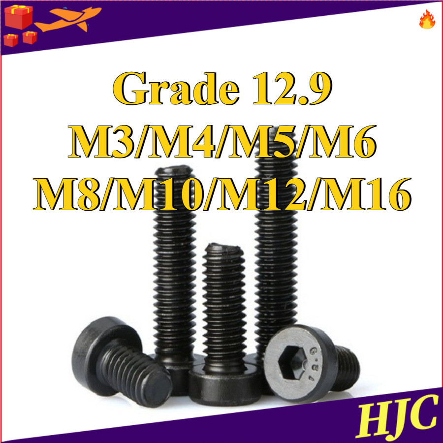 น็อตหัวจมบาง สกรูหัวจมหกเหลียม หัวสั้น น็อตหัวจมบาง เกรด 12.9 แข็งพิเศษ เกลียวมิล ตลอด สกรู /Hexagon