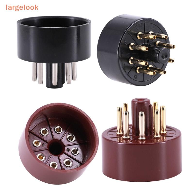 [largelook] 1 PCS 8Pins Bakelite Tube Socket S8AES Bakelite Tube Base สําหรับ EL34C EL34 Vacuum Tube