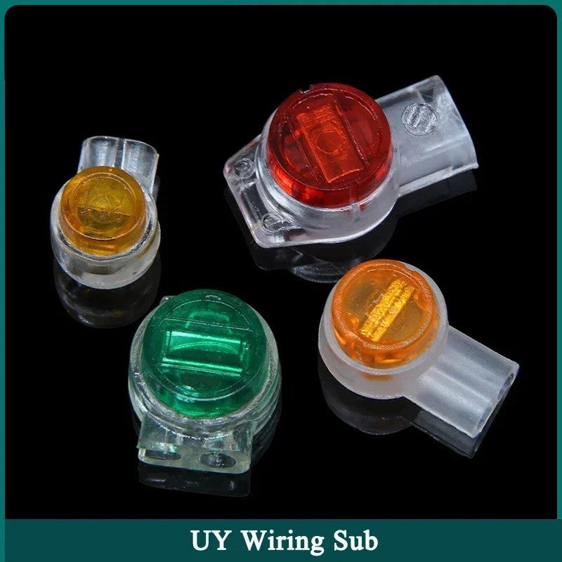 30/50/100pcs UY สายไฟเครือข่ายย่อยสายไฟย่อย K1 K2 K3 Connector กันน้ําสายไฟสายเคเบิลเครือข่ายสายโทรศ