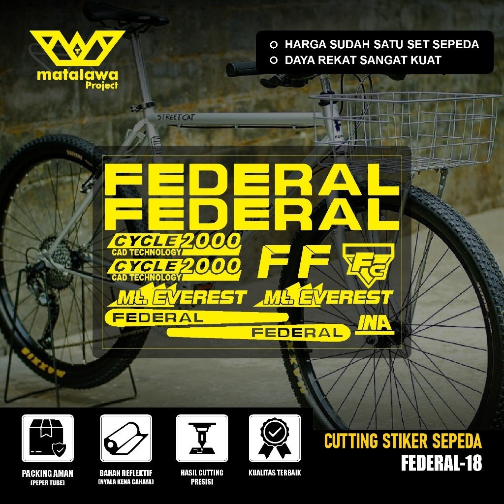 FEDERAL สติกเกอร์ตัดสติกเกอร์ FEDERAL Mount Mt Everest สติกเกอร์รอบ 2000 Cad เทคโนโลยี Street Cat MT