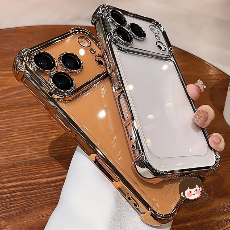 ใหม่ชุบกรอบปลอกใสสําหรับXiaomi 17 Pro Max 15T Pro Xiaomi15T Xiaomi15TProหรูหราคู่เคสโทรศัพท์ป้องกันเลนส์สี่มุมกันกระแทกนุ่มปกหลัง
