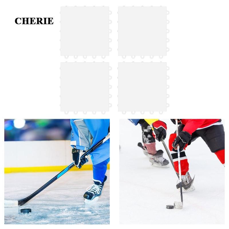 [Chery] 4 ชิ้น Ice Hockey พรมปูพื้น 25 ซม.x25 ซม.กีฬา Training Aid ในร่มกลางแจ้ง Roller Skating Ball