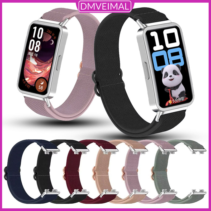 สายนาฬิกานิ่ม ไนลอน for Smartwatch Huawei Band 10 9 8 NFC สายข้อมือกีฬานุ่ม ปรับได้ ระบายอากาศได้ for Huawei Band 9/8