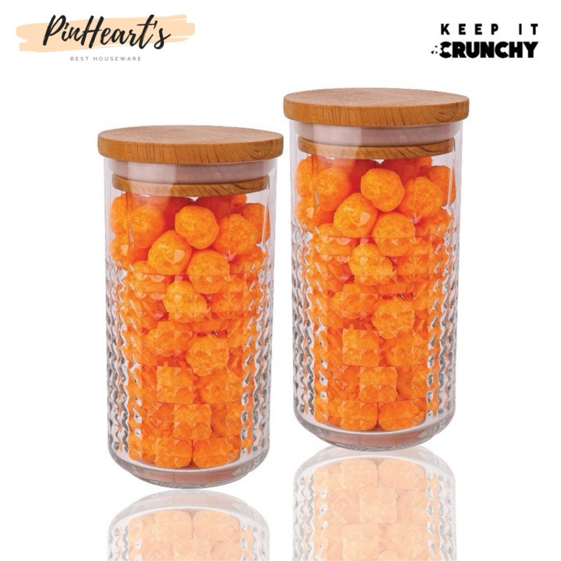 HSO - DLX SHIGA GLASS JAR พร้อม BAMBOO LIT SEAL LETTENTS 1PC / DLX SHIGA GLASS JAR พร้อม BAMBOO LID 
