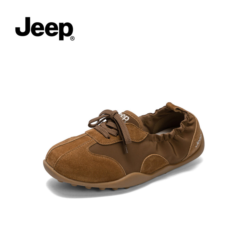 Jeep รองเท้าลำลองยี่ห้อ ดีไซน์เรโทรสีน้ำตาล ออกแบบมาให้สวมใส่ง่ายและสบาย - รูปที่ 2