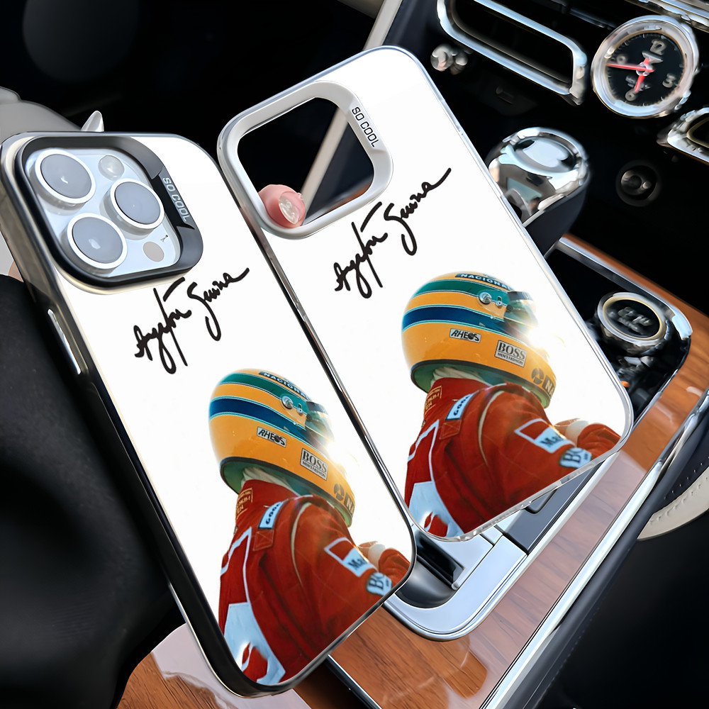 Epc F1 Ayrton Driver S-Senna เคสโทรศัพท์ IMD สําหรับ IPhone 17Air 16 15 14 13 12 11 Pro Max Mini X X