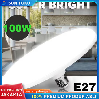 220V E27 Lampu LED Super Terang 20W 30W 40W 60W 100W UFO Lampu LED Lampu Meja Penerangan Putih Hangat Dalam Ruangan Lampu Garasi/ E27 LED Bulb 20-100W UFO Foco LED Lamp