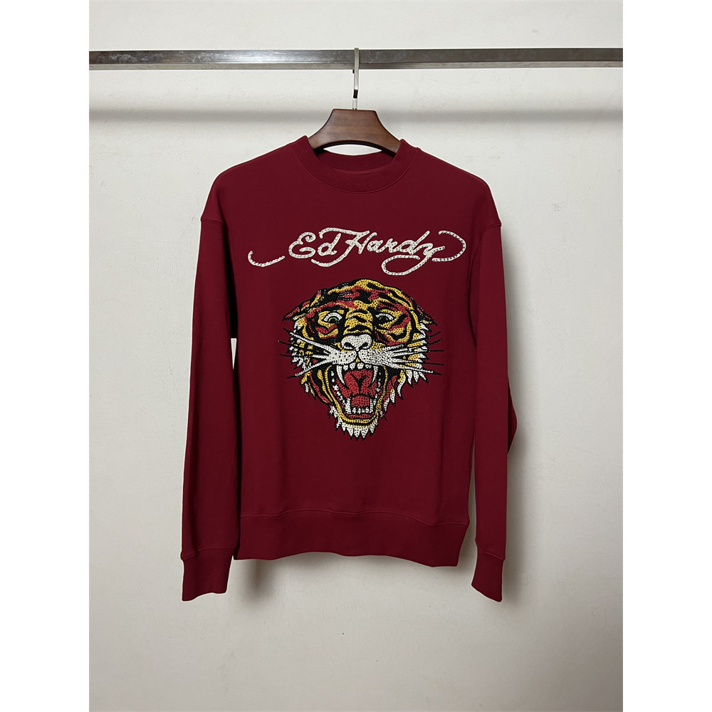 ชุดเสื้อกันหนาวและกางเกงวอร์มสไตล์ใหม่จากED Hardy ดีไซน์พิมพ์ลายเสือหัวเพชร สำหรับทั้งชายและหญิง