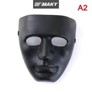 LLPH Full Face Unisex Street Dance Party Mask คอสเพลย์สีดําสีขาว LLP