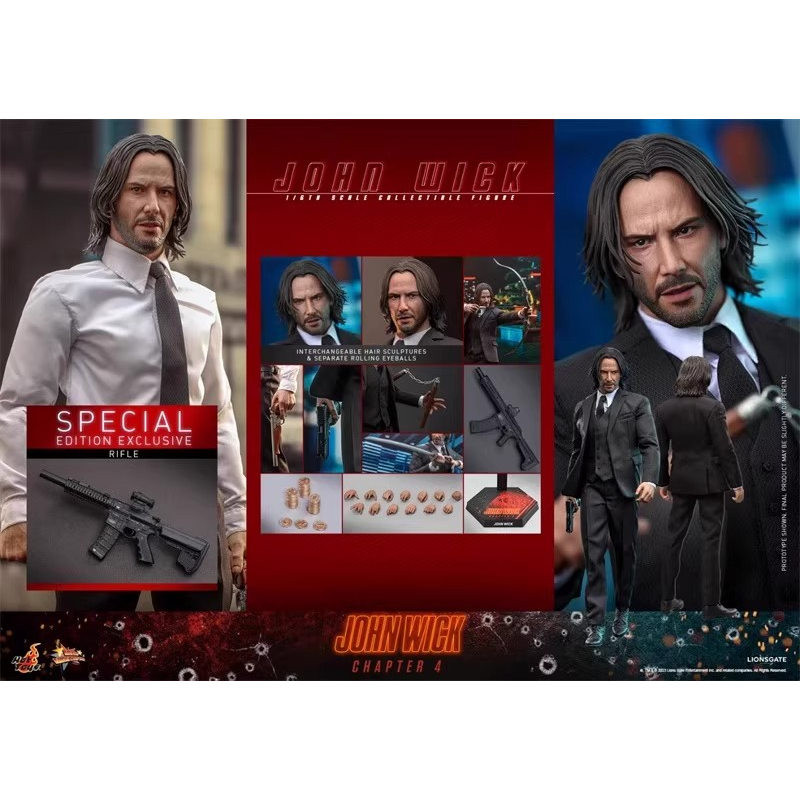 HotToys HT 1/6 MMS729 Fast Chase 4 God of Killing John Wick VIP Version