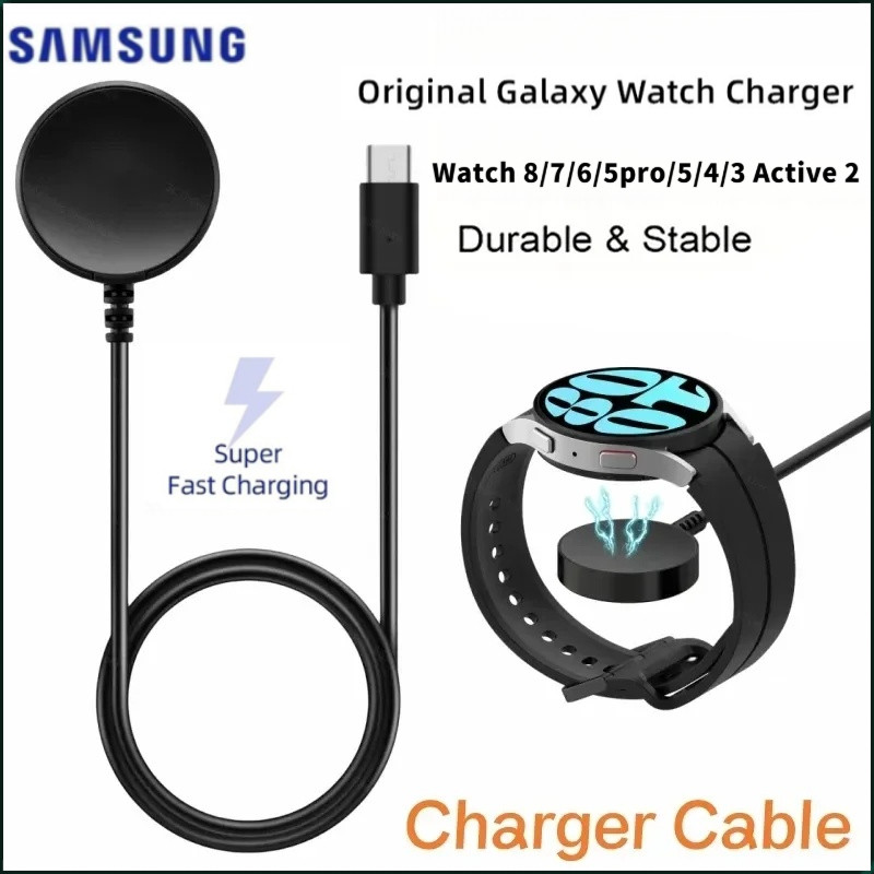 นาฬิกาแม่เหล็ก Wireless Charger แบบพกพา USB Type-C Cable Fast Charging Dock Station สําหรับ Galaxy W