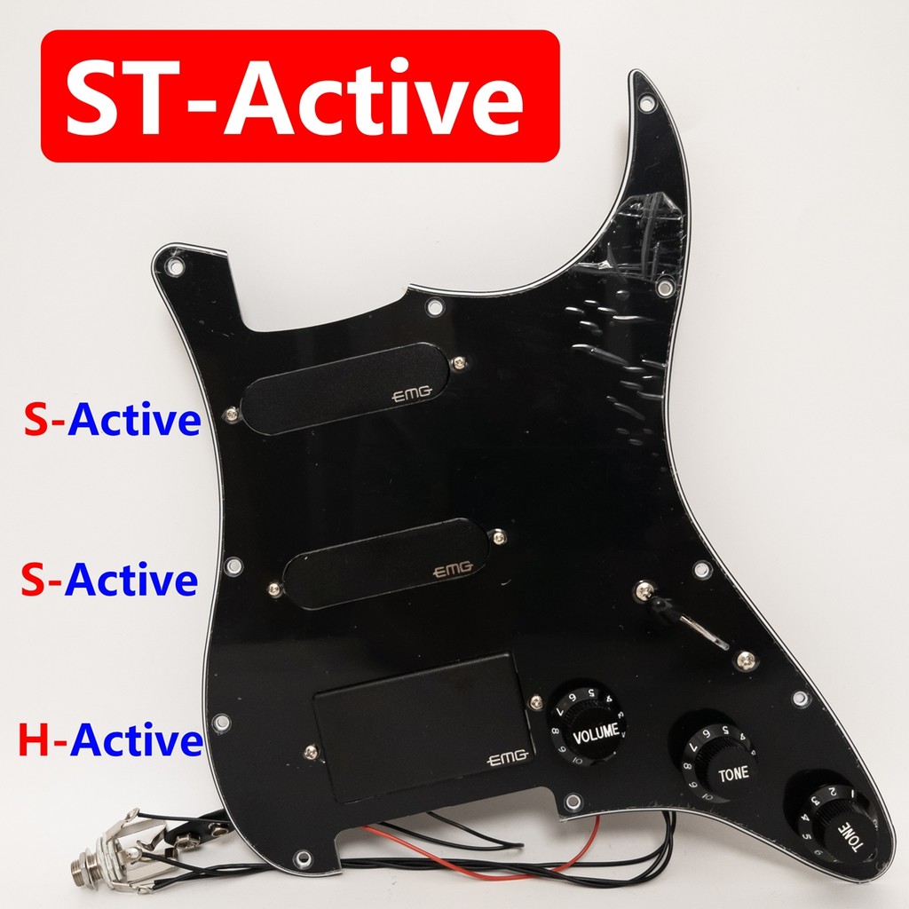 Prewired HSS EMG Active Pickups Pickguard SA 85 รุ่น Active Humbucker และปิ๊กอัพคอยล์เดี่ยว