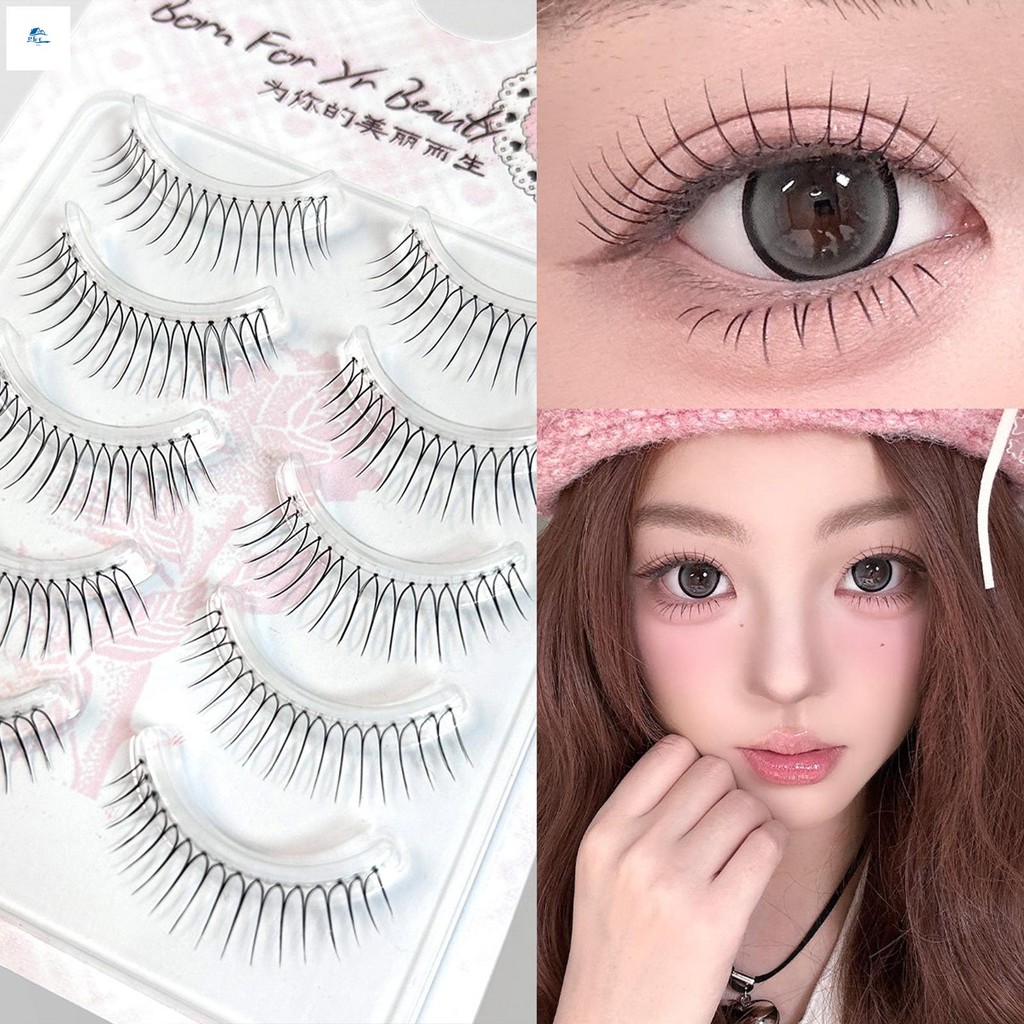 Thin Band Strip Wispy ปลอม Lashes ปุยธรรมชาติ Wispy Lashes สําหรับทํางานวันเกิดปาร์ตี้ท่องเที่ยว