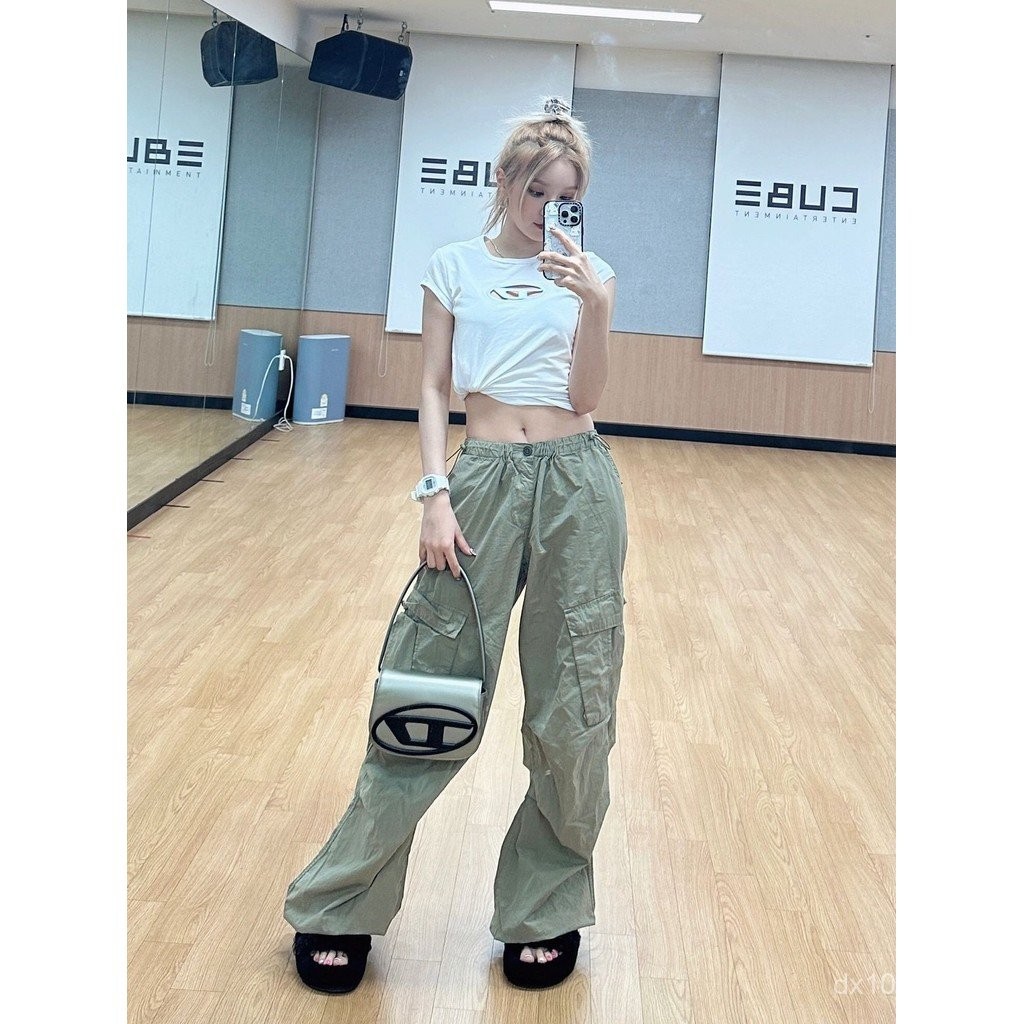 ของที่ระลึกเสื้อยืด Zhao Mei LE แบบแฟชัน สไตล์ SSERAFIM สำหรับคนชอบเพลง One-Leaf Pocket