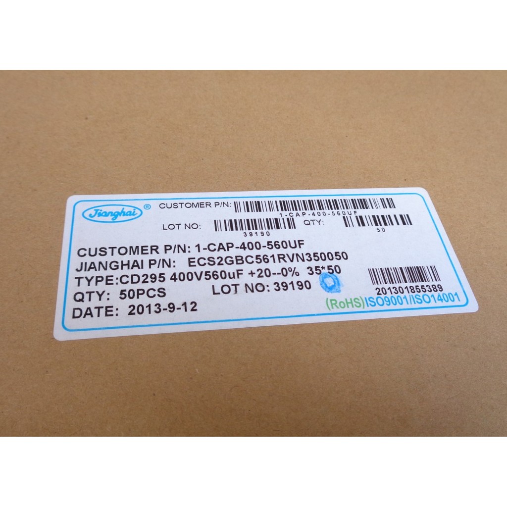 560UF 400V JH Jianghai CD295 Power Capacitor Long Life 400V560UF 35X50