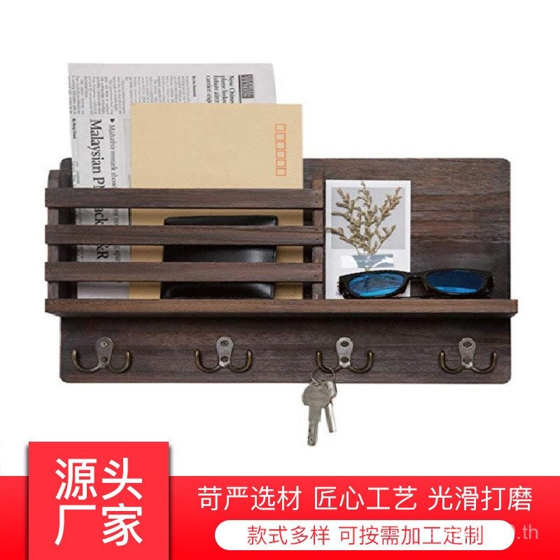 Key Retro Mail แขวนผนัง Rack Wall ตกแต่ง Key Rack Storage Rack แขวนไม้แขวนผนัง Entrance BY7Y