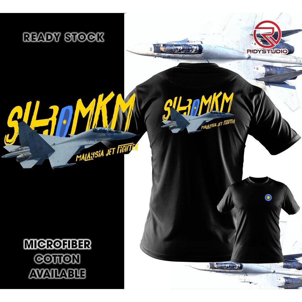 เสื้อยืดหน่วยรบพิเศษ Sukhoi Su-30MKM ของกองทัพอากาศมาเลเซีย สำหรับทั้งชายและหญิง
