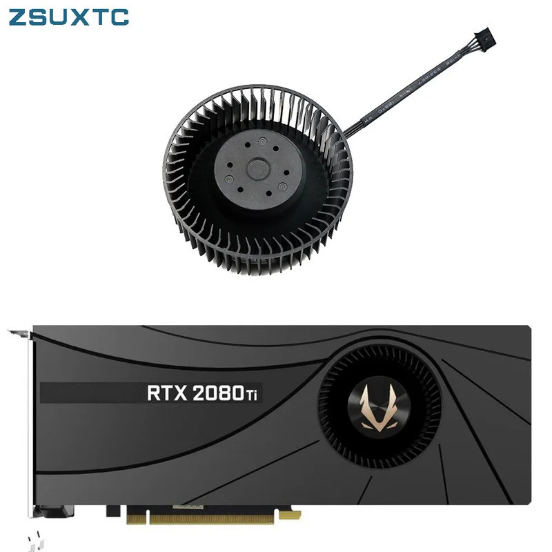 TH7525B2H-PAA01 RTX2080 Ti สําหรับ PNY ZOTAC RTX 2080 Super 2080Ti Blower กราฟิกการ์ดระบายความร้อนพั