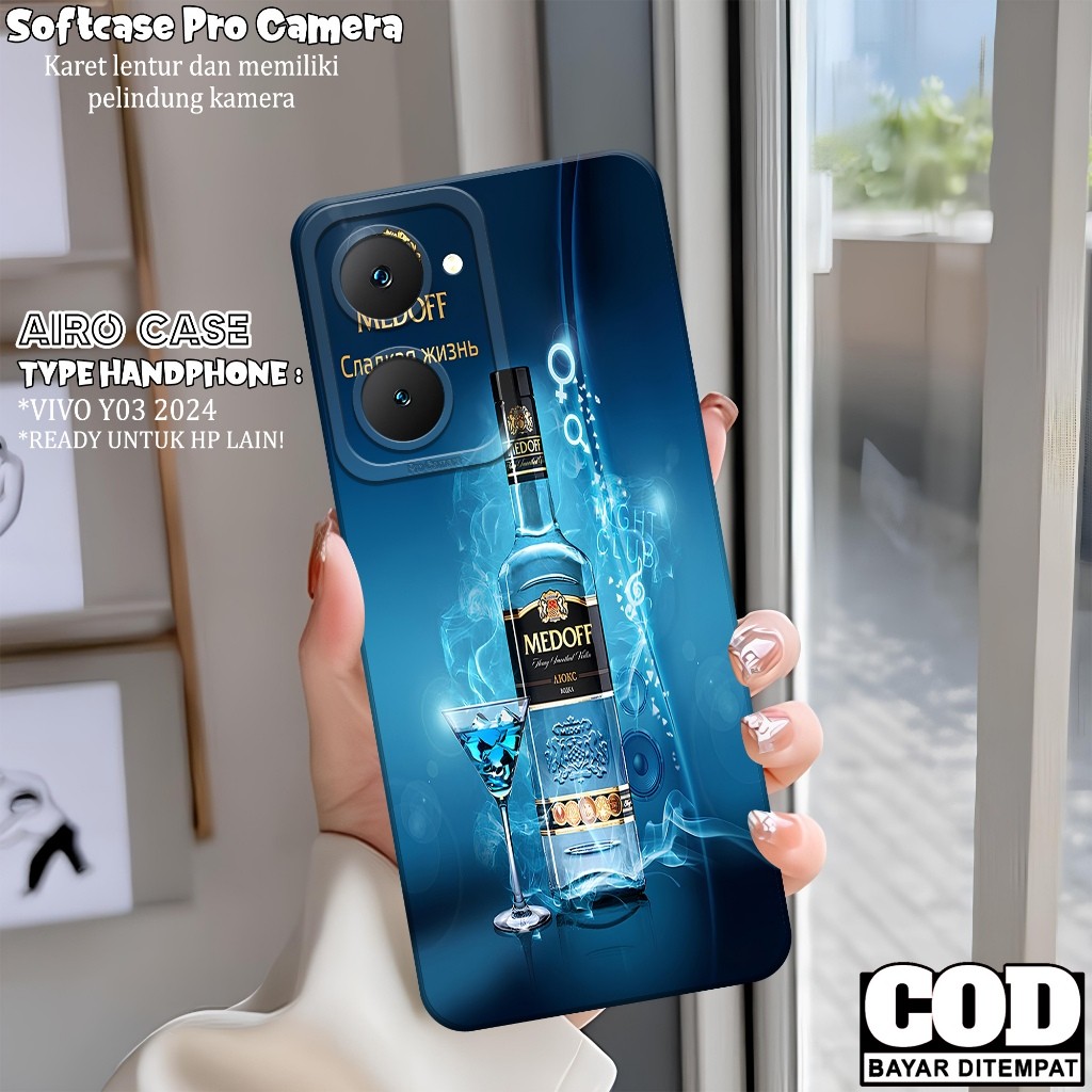 HP เคส VIVO Y03 2024 ใหม่ล่าสุด - VIVO Y03 2024 Softcase - เคสแฟชั่น DRINK - เคส VIVO Y03 2024 - เคส