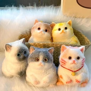 ThaiJOY Taba Squishy Cat ทาบะสกุชชี่แมว ของเล่นนุ่มนิ่ม สโลว์ บีบคลายเครียด จําลองแมวน่ารัก ของขวัญสร้างสรรค์