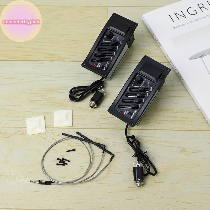ONEPINK Guitar Pickup Acoustic Guitar EQ Piezo Pickup Acoustic Guitar Pickup Preamp Amplifier Equali