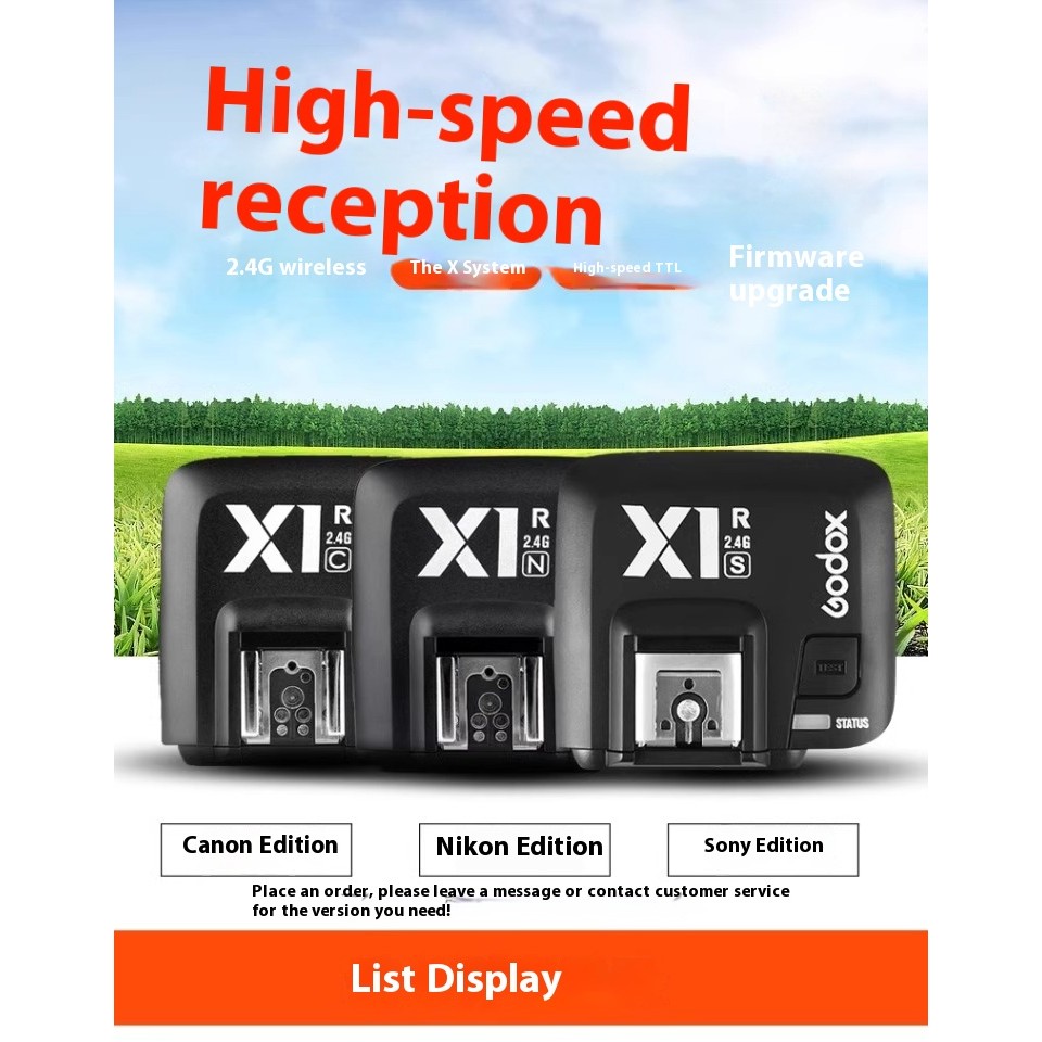 Godox X1R-C / X1R-N / X1R-S X1 TTL 2.4G Wirelss Flash Receiver สําหรับ X1T X2T Xpro Trigger Transmit