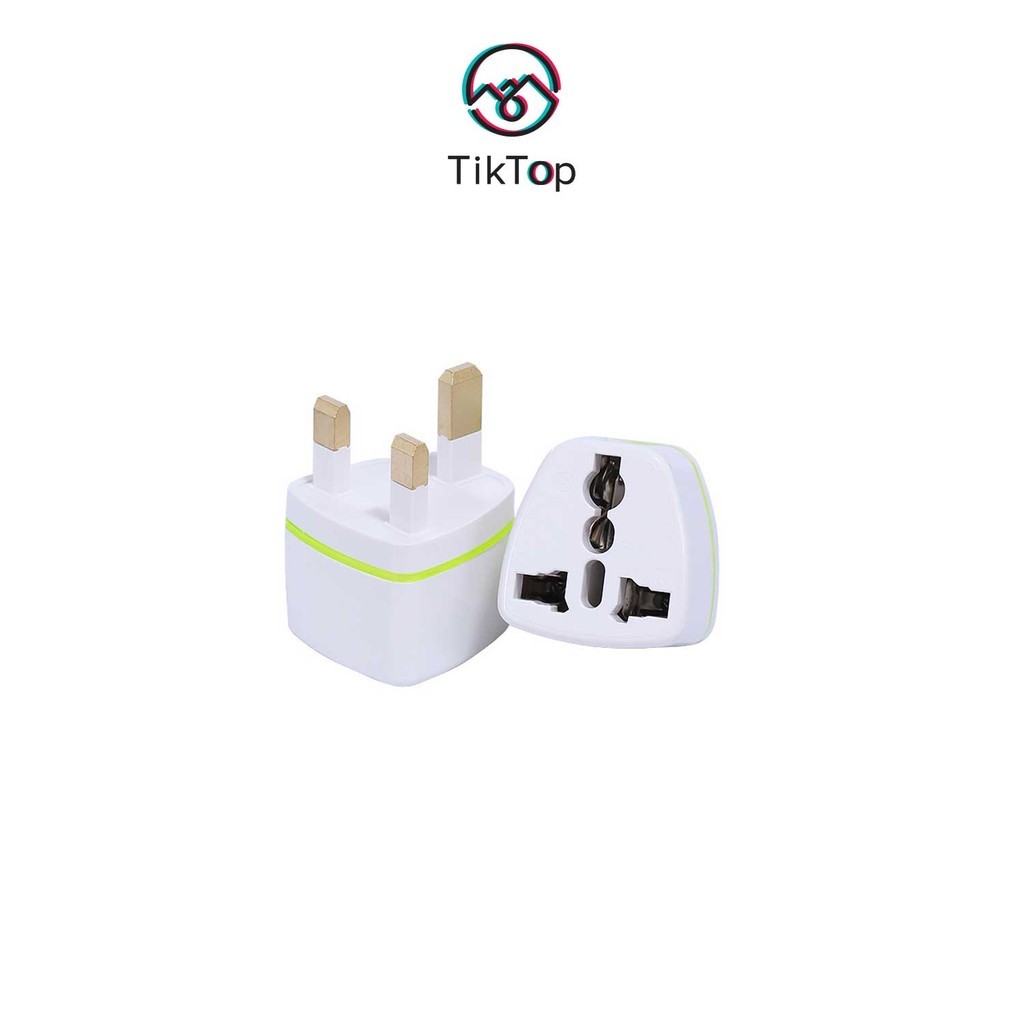 Tiktop 3 Pin ปลั๊กแปลง UK ปลั๊กอะแดปเตอร์ Universal Travel Plug อะแดปเตอร์ CN/US/EU/AU ถึง UK